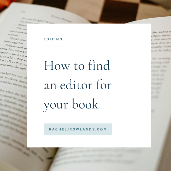 How to find an editor for your book